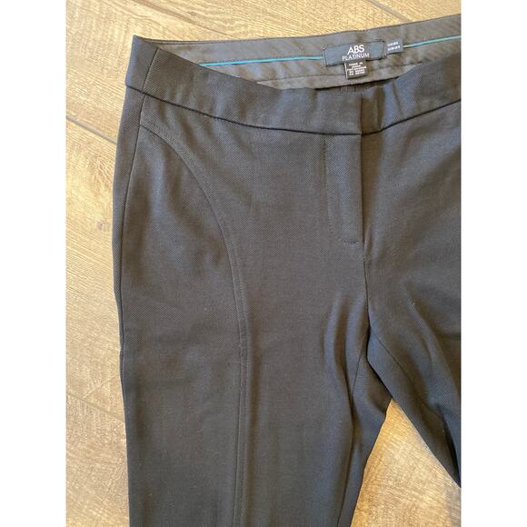 ABS PLATINUM Curved Stitch Black Trousers Size 6 - Picture 7 of 10